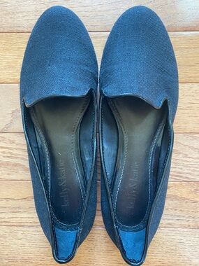 Kelly & Katie Women's Black Slip-On Textile Flats